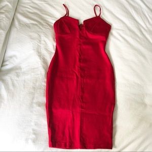 Red cocktail dress